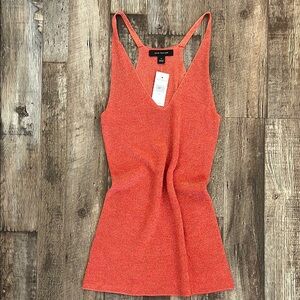 Ann Taylor Women's shimmery Orange Knit Tank Top